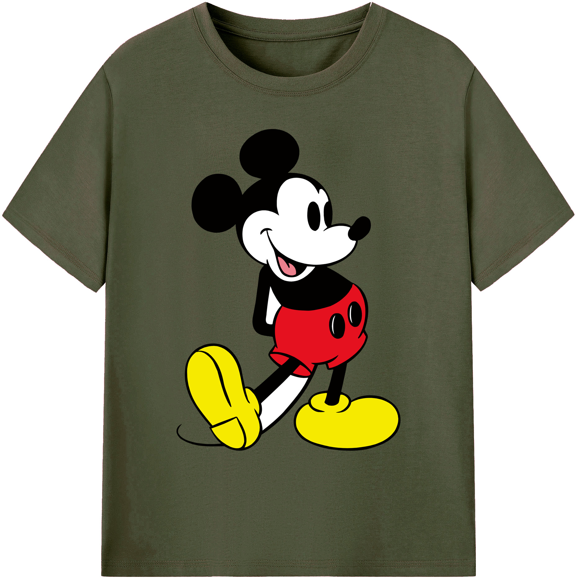 （画像用） ミッキーマウス Mickey Mouse 綿100％ メンズ半袖Tシャツ｜肌触りやわらか＆通気性